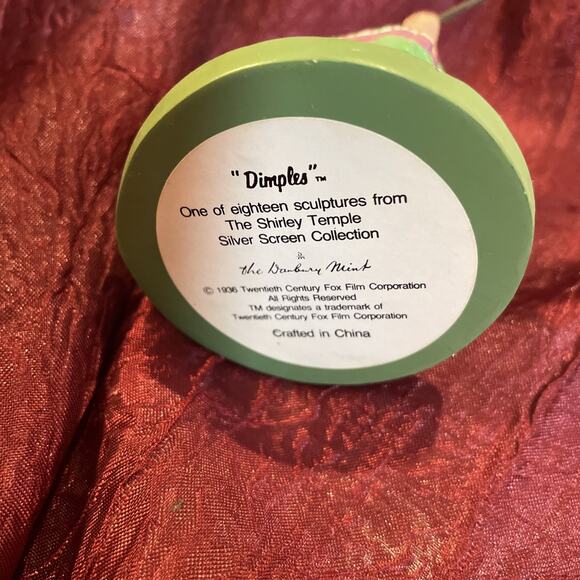 Danbury Mint Shirley Temple Dimples 4" Resin Fishing Figurine - Picture 6 of 6